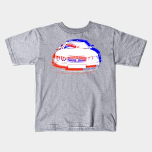 Rover 75 British classic car monoblock red white blue Kids T-Shirt